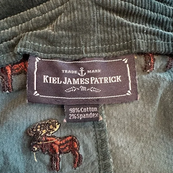 Kiel James Patrick "The Great Moose" Corduroy Overall Jumper Green Size Small - Picture 4 of 7